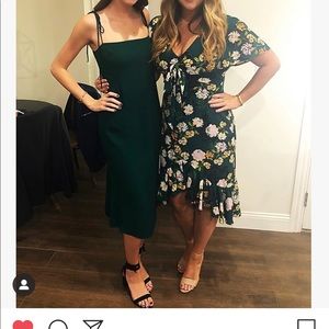 Reformation Green Slip Dress